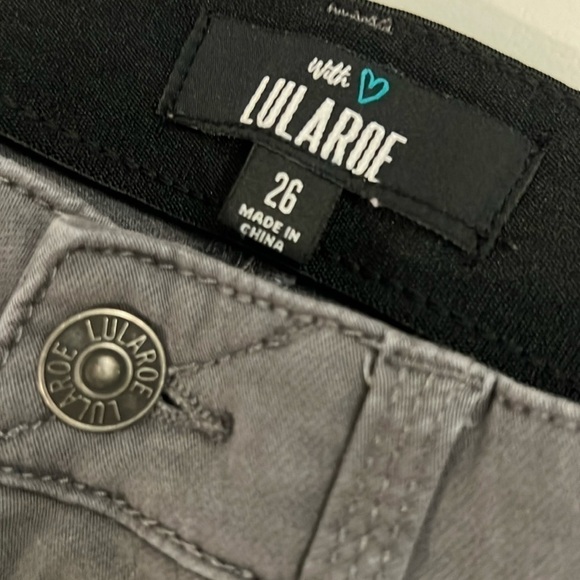 LULAROE Stretchy SKINNY Grey JEANS. Size 26 - Picture 7 of 10
